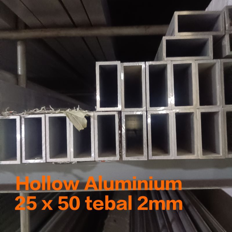 Hollow Aluminium 25 x 50 x tebal 2mm x 500