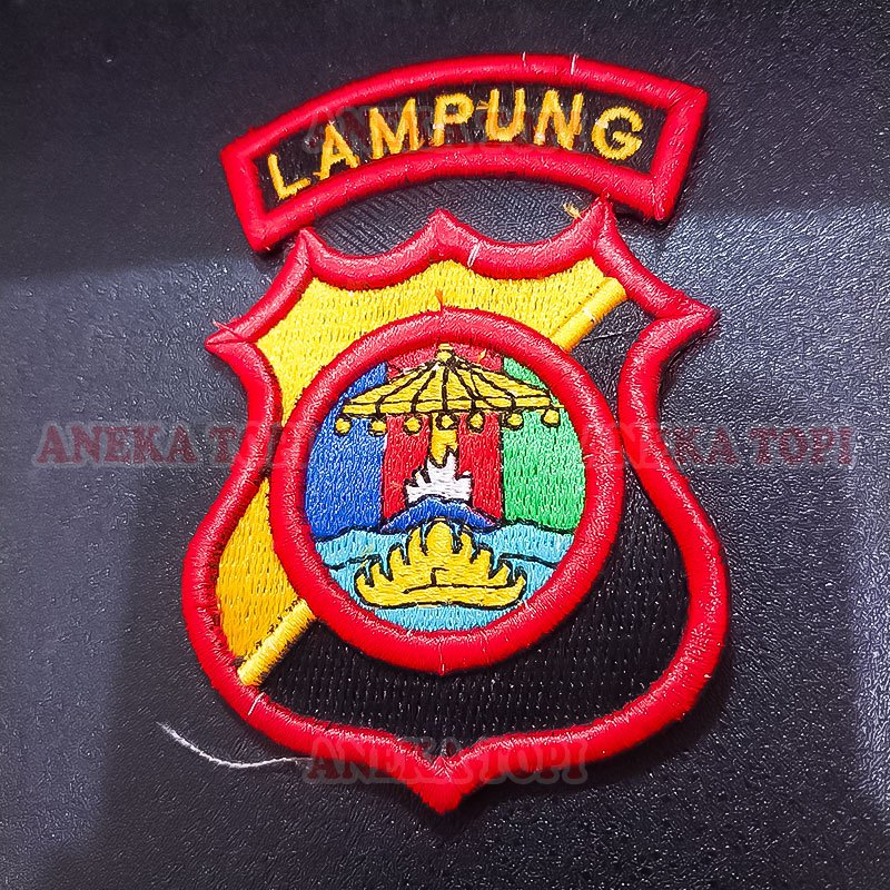 Badge Patch Logo Polda Lampung Bordir Polda Lampung - Aneka Topi