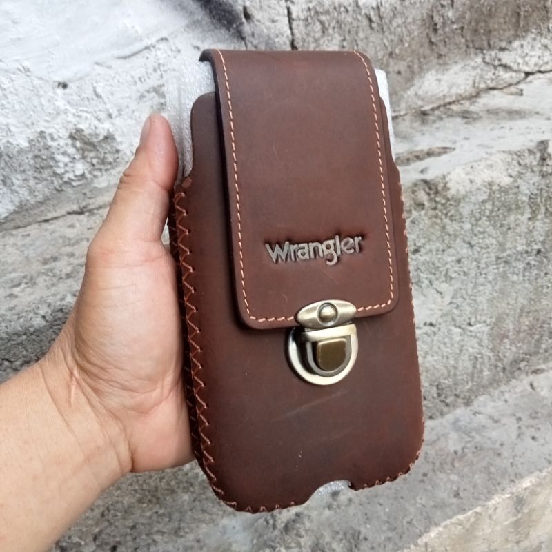Dompet HP Pinggang Pria Kulit Asli CH isi 2