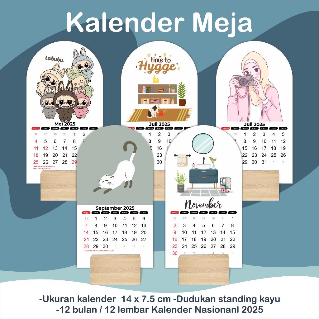 

Kalender meja standing - desk callendar - kalender mini standing 2025