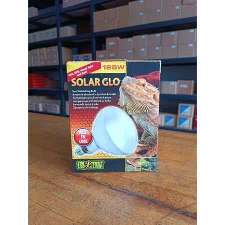 EXOTERRA SOLAR GLO 125W UVB UVA REPTILE KURA IGGUANA CHAMELEON TEGU BEARDED DRAGON UROMASTYX