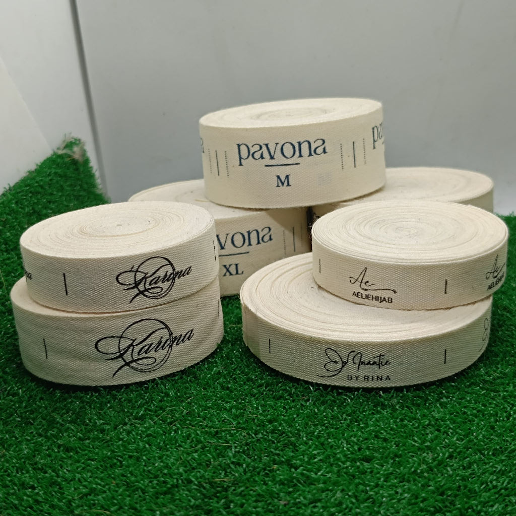 

label katun 100pcs | label piterban | label pakaian label katun label baju | label nama label custom
