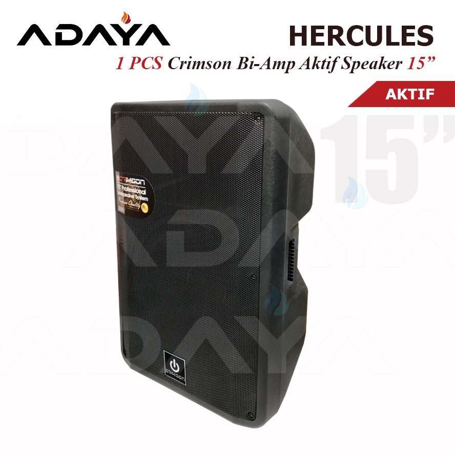 AKTIF SPEAKER 15 Inch BI-AMP POWER SUPER BASS CRIMSON HERCULES