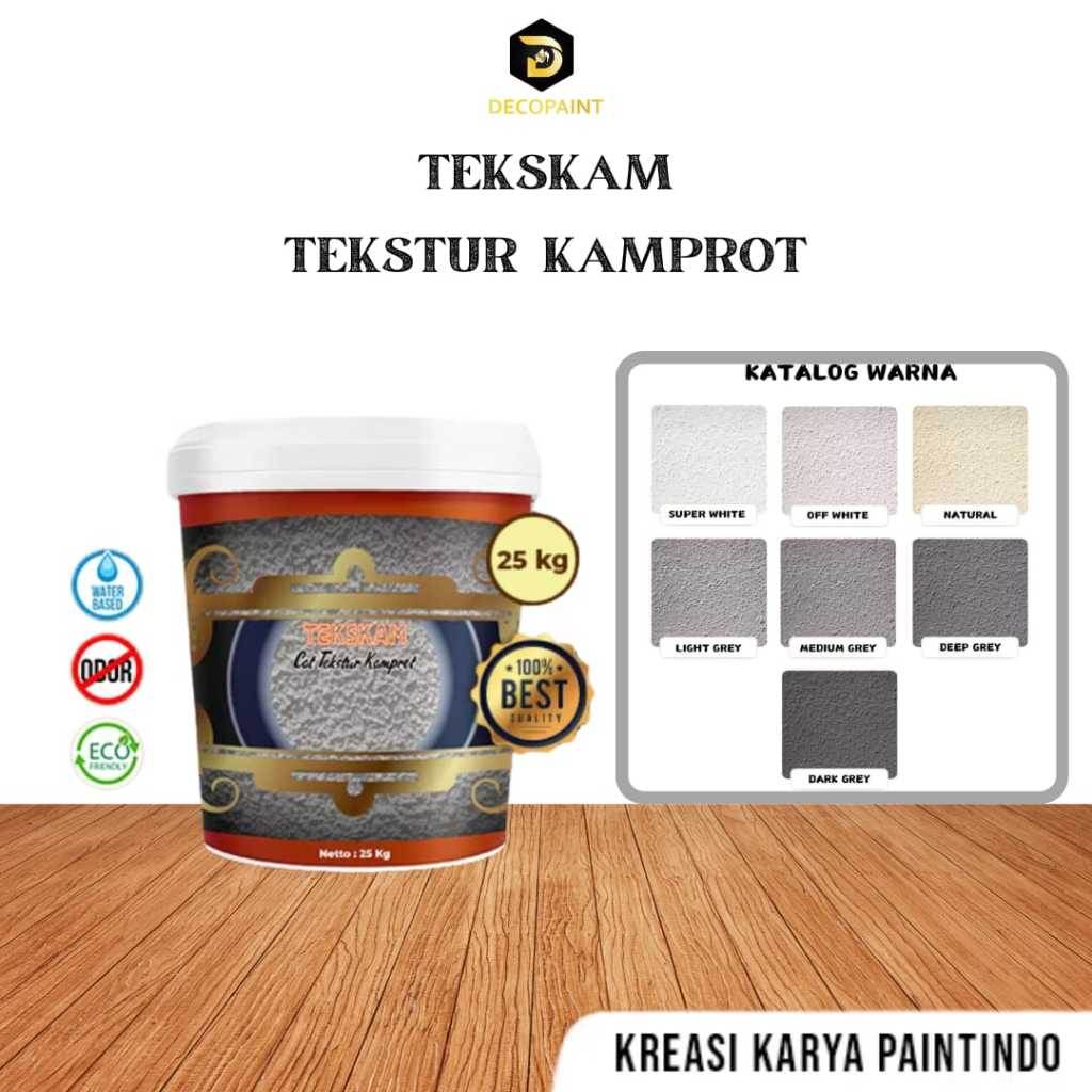 Cat Tekstur Pasir Kamprot  | Cat Tekstur Tembok - Tekskam 25Kg