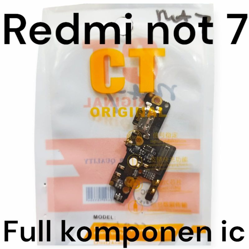 PAPAN CAS/FLEXI ORI CON T/C XIOMI REDMI NOT 7 +IC +FULL LEM DI BELAKANG KONEKTOR