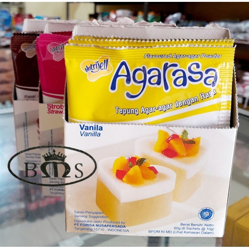 

NUTRIJELL AGARASA Tepung Agar Agar dengan Rasa @10gr