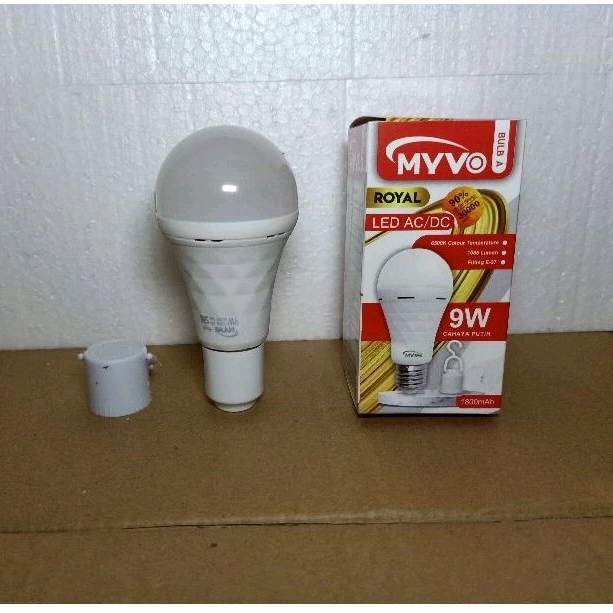 lampu emergency AC DC myvo 9 watt putih Lampu cas Lampu darurat