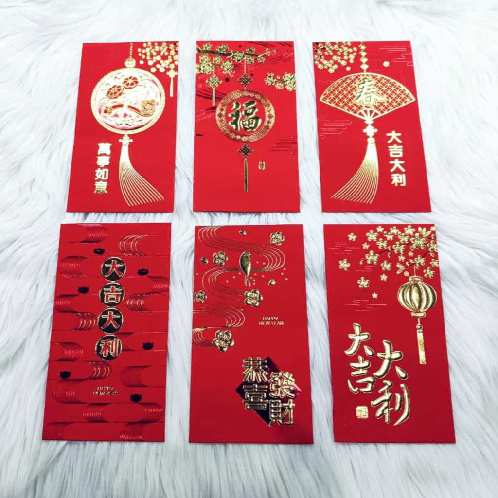 

Angpao Imlek Netral 4096 Isi 6 Pcs Ukuran Besar Import Mewah