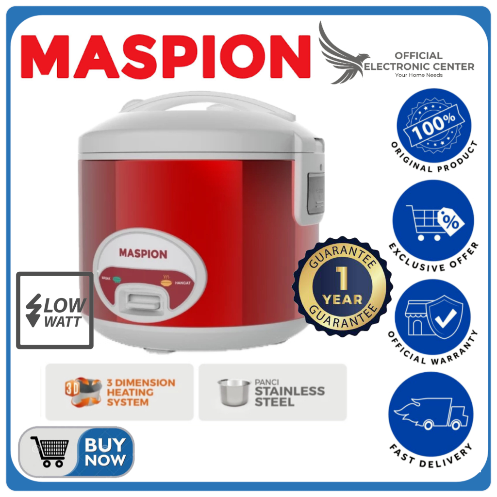 MASPION RICE COOKER MRJ-1808MS MRJ1808MS 1808MS 1.8L PENANAK NASI MASPION LOW WATT MAGIC COM MASPION