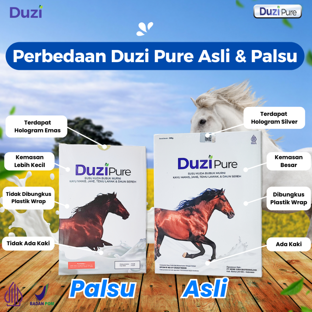 

Duzi Pure - Susu Kuda Liar Lombok 100% Original Alami Tanpa Efek Samping