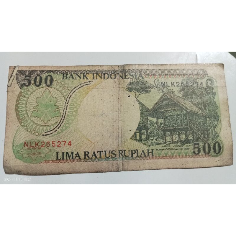 uang kuno Rp. 500 kertas