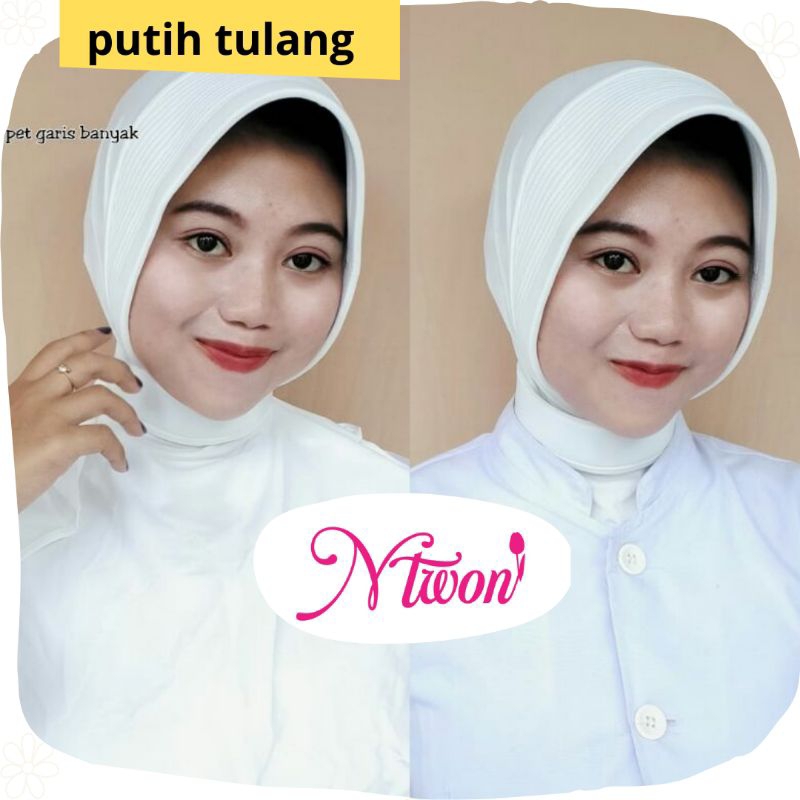 JILBAB PUTIH TULANG PREMIUM