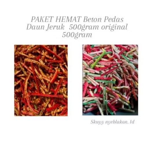 

PAKET HEMAT Beton Pedas Daun Jeruk 500gram Original 500gram Bumbu Cikruh Top Marketop