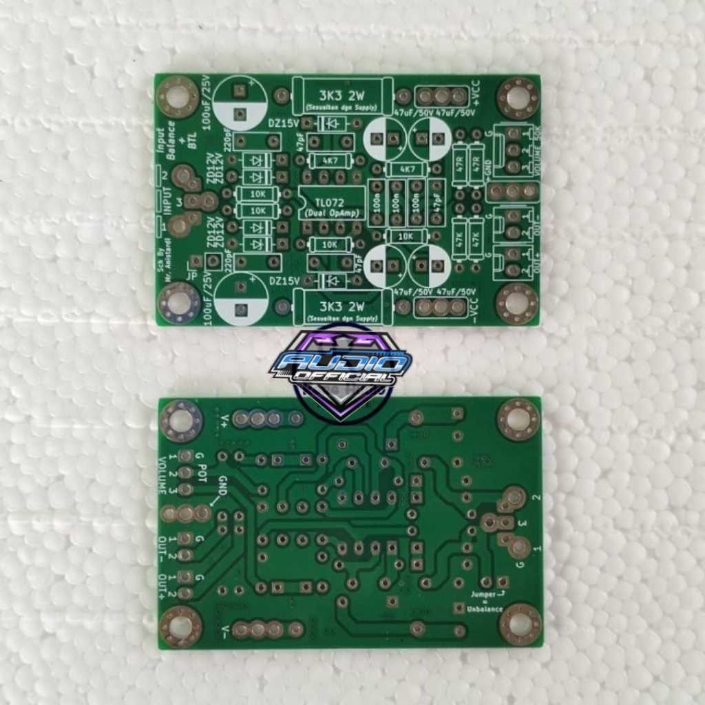 PCB INBAL / Input Balance Mono + BTL Double Layer FR4 Fiber