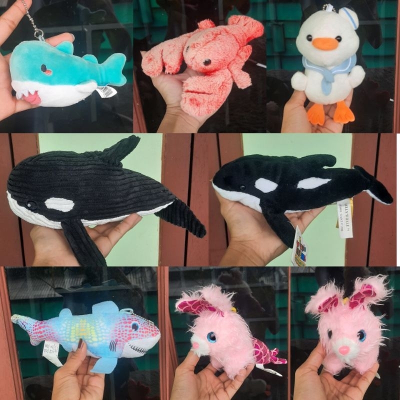 Paket Ganci Boneka Hewan Laut Ikan Paus Lumba Lumba Lobster Duyung TAKE ALL