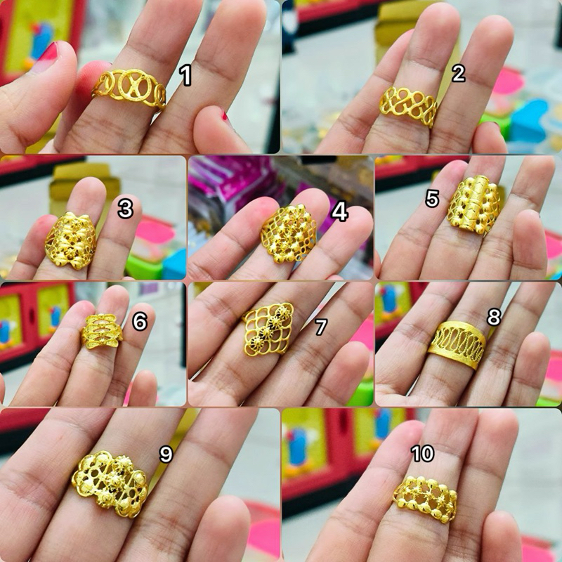 Cincin koin sepuhan serupa emas 24karat