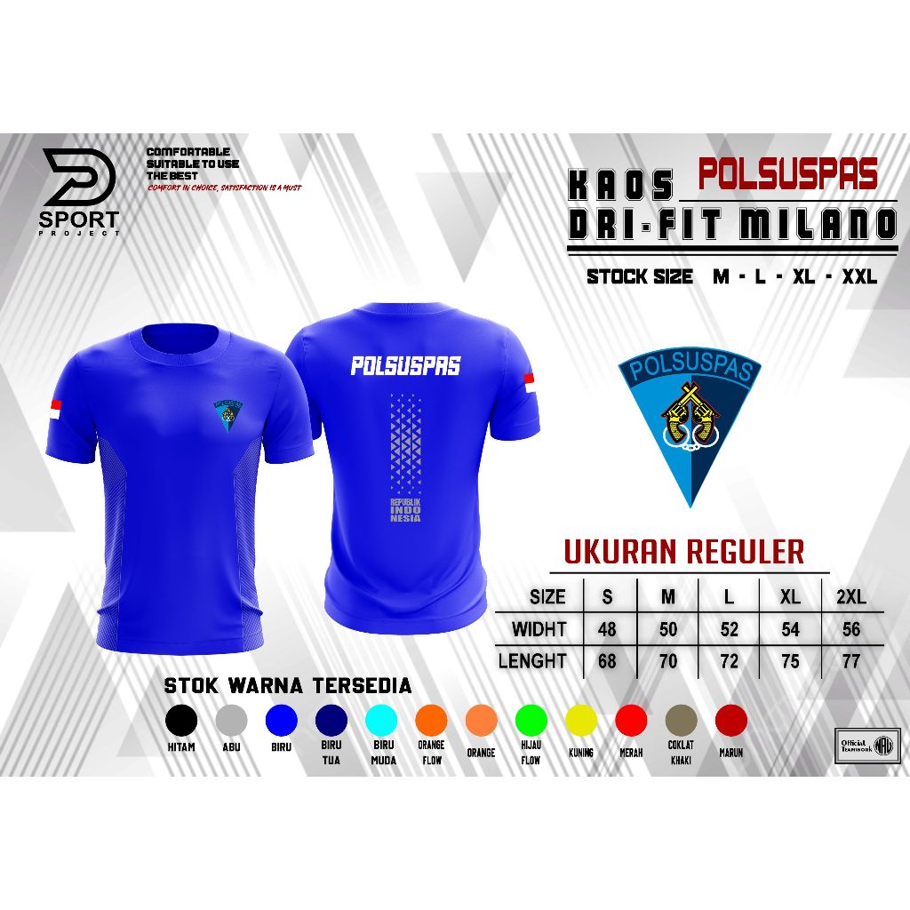 Kaos POLSUSPAS / Jersey Drifit POLSUSPAS / Baju POLSUSPAS