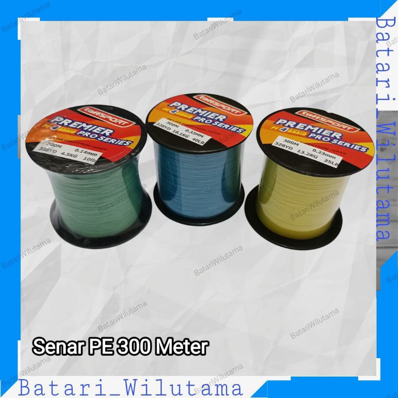 COD Senar Benang Tali Pancing PE Braided 300 Meter - Taffsport Premier