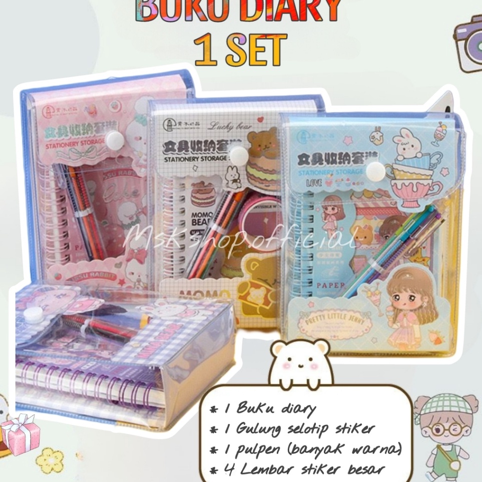 

Dijamin Asli BUKU BINDER 1 SET NOTEBOOK BUKU CATATAN MOTIF LUCU BUKU DIARY AESTHETIC KARAKTER LUCU KADO ANAK PEREMPUAN