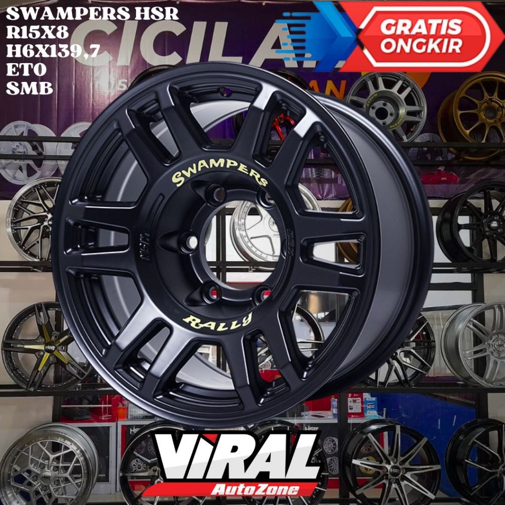 Velg Mobil Ring 15 HSR SWAMPERS R15 UNTUK BLAZER , TERRANO , RANGER , PHANTER