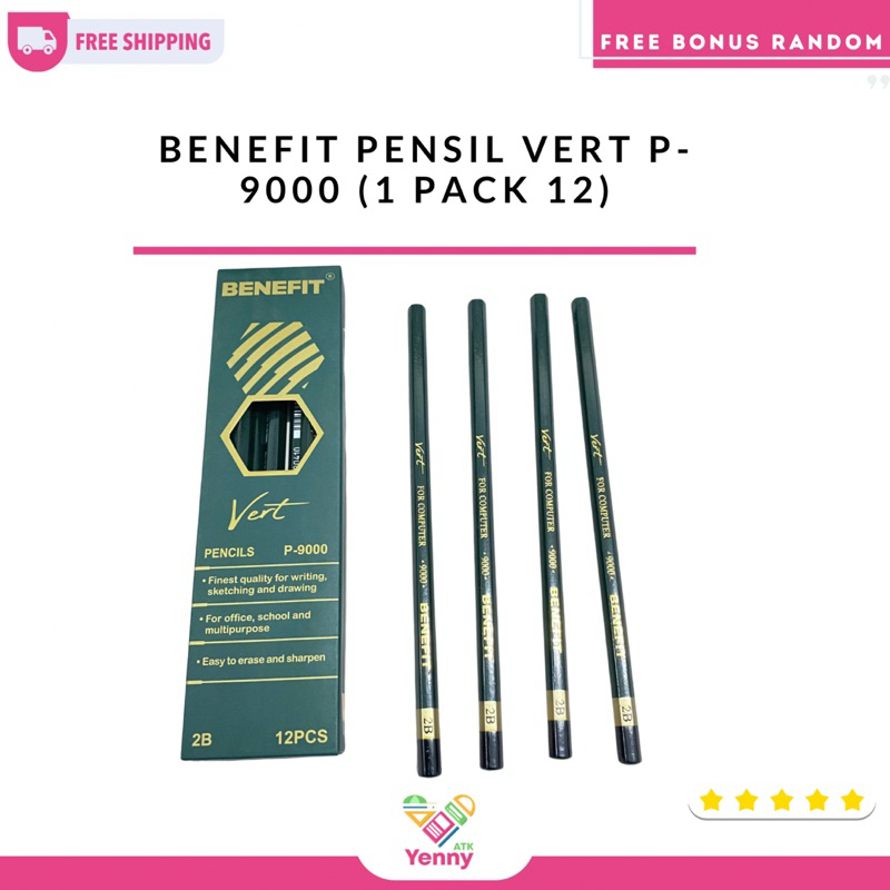 

Benefit Pensil Vert Premium 2B 1 Pack 12 (P-9000)