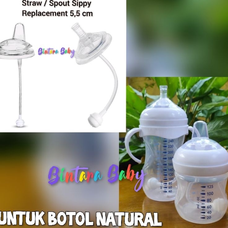 New Limited  Sippy Cup straw replacer straw replacement chokeless natural straw  sedotan botol susu 