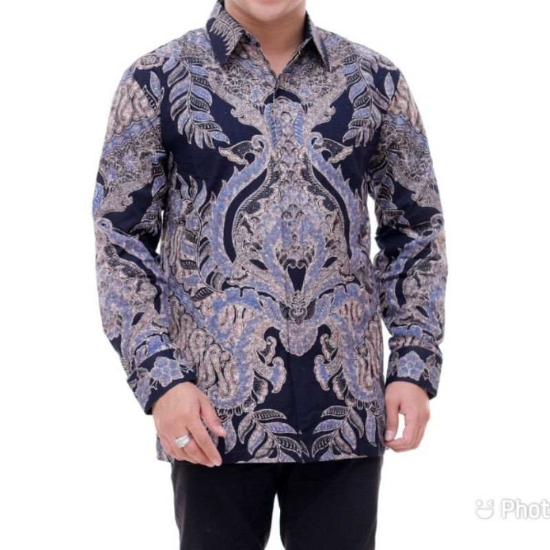 Kemeja Batik Pria Batik Tulis Lengan Panjang Berlapis Furing Dalam Batik pria Batik Tulis motif Bati