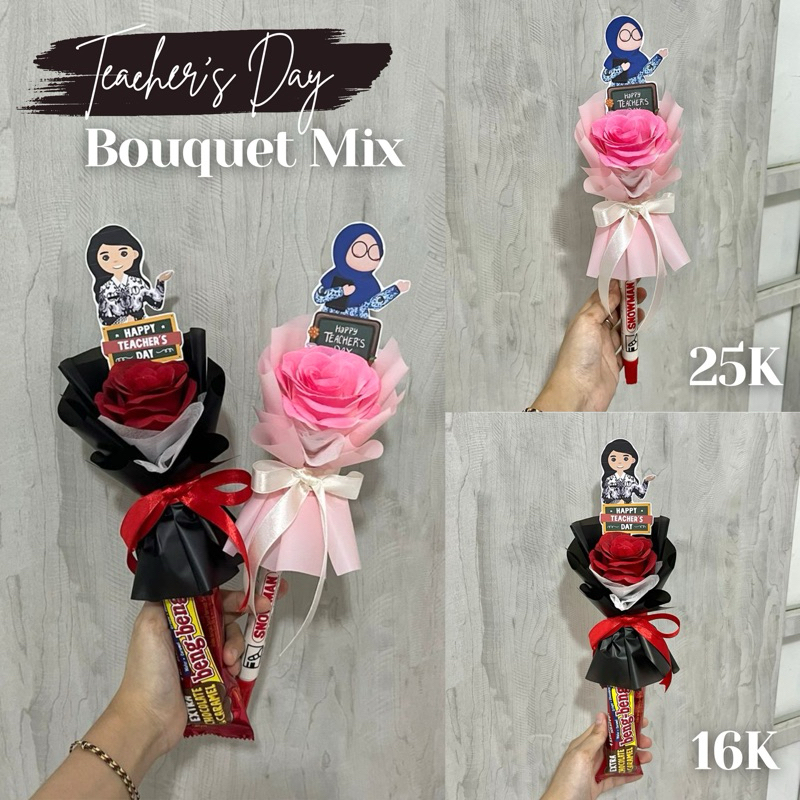 

Mini Mix Bouquet | FLORIST BLOOM PEKANBARU | Buket Hari Guru | Buket Guru | Hadiah Hari Guru