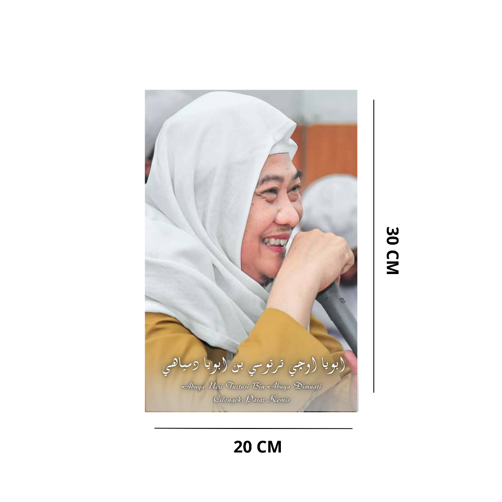 Foto Poster KH. UCI TURTUSI - Ulama Wall Decor Kayu Frame
