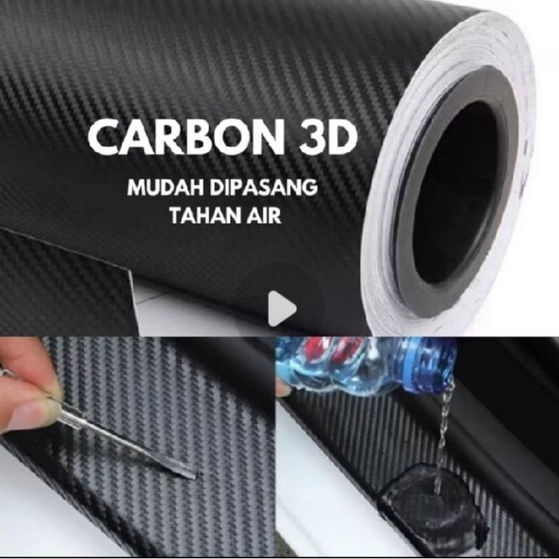 

termurah stiker makdecal 7500 m370.karbon hitam doff 3d permeter