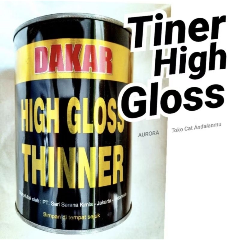 Tiner Dakar Hitam High Gloss Thinner PU Kualitas Terbaik Cocok Untuk Pengencer Cat dan Clear
