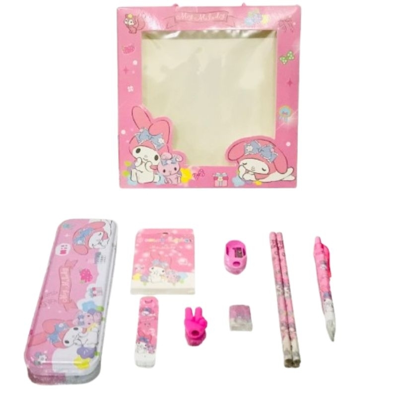 

Tempat Pensil / Souvenir Ulang Tahun Anak Cinnamon Roll Sanrio kuromi My Melody Set Alat Tulis Sekolah Lengkap