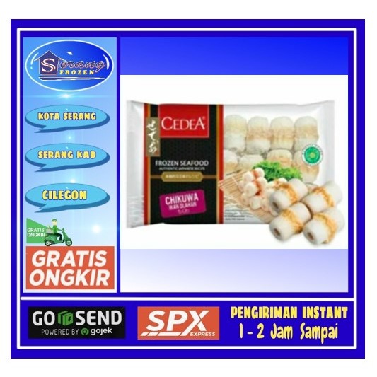 

Cedea Chikuwa 500g,Olahan Ikan Cedea,Isian seblak, Frozen Serang