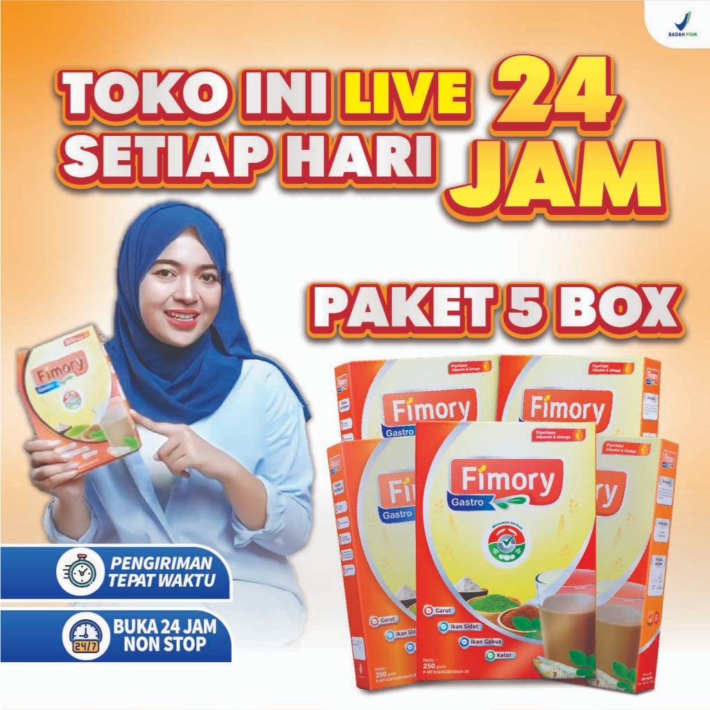 

Paket Hemat 5 Box Fimory Gastro Solusi Ampuh Atasi Asam Lambung Gerd Tukak Lambung- 1250gr