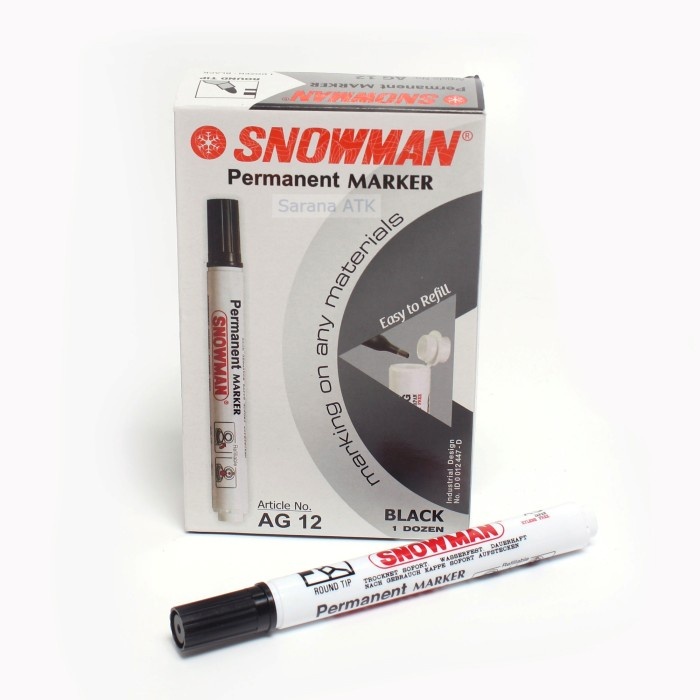 

Gramedia Medan - SNOWMAN MARKER AG-12 BLACK