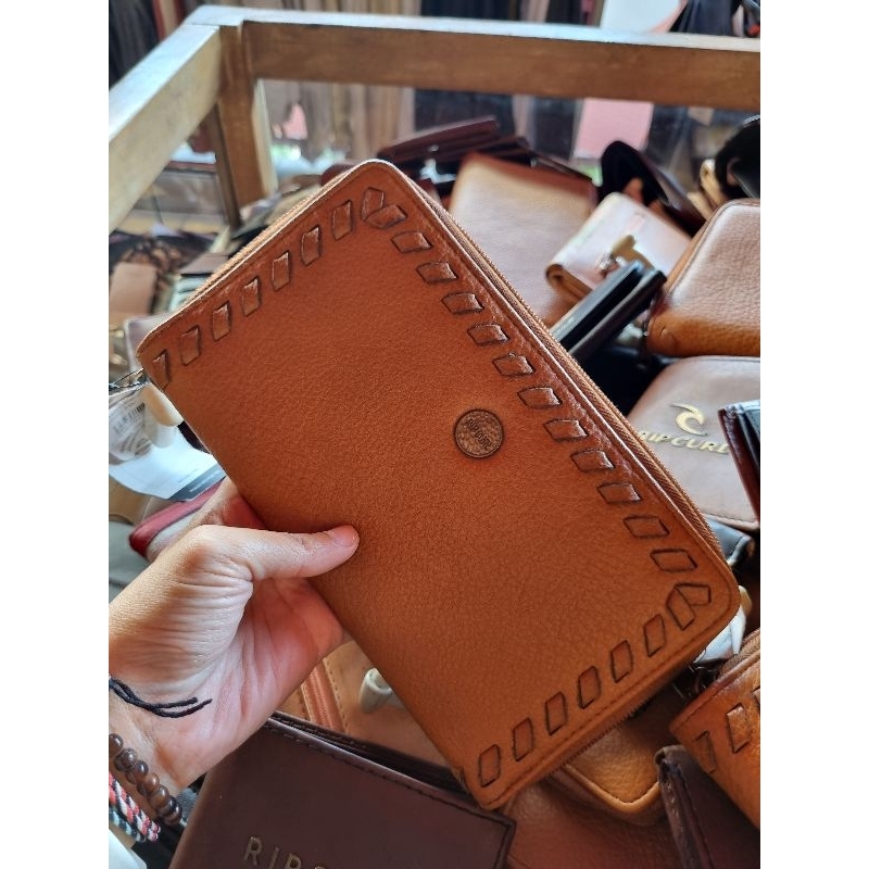 DOMPET PANJANG WANITA RIP CURL ORIGINAL BALI | WALLET WARNA TAN DISKON RIPCURL