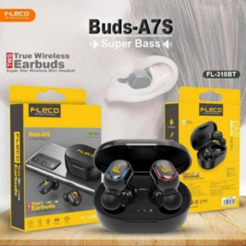 HEADSET BLUETOOTH TWS FLECO A7S | HEADSET MURAH | BLURTOOTH | SUPERBASS | TERLARIS