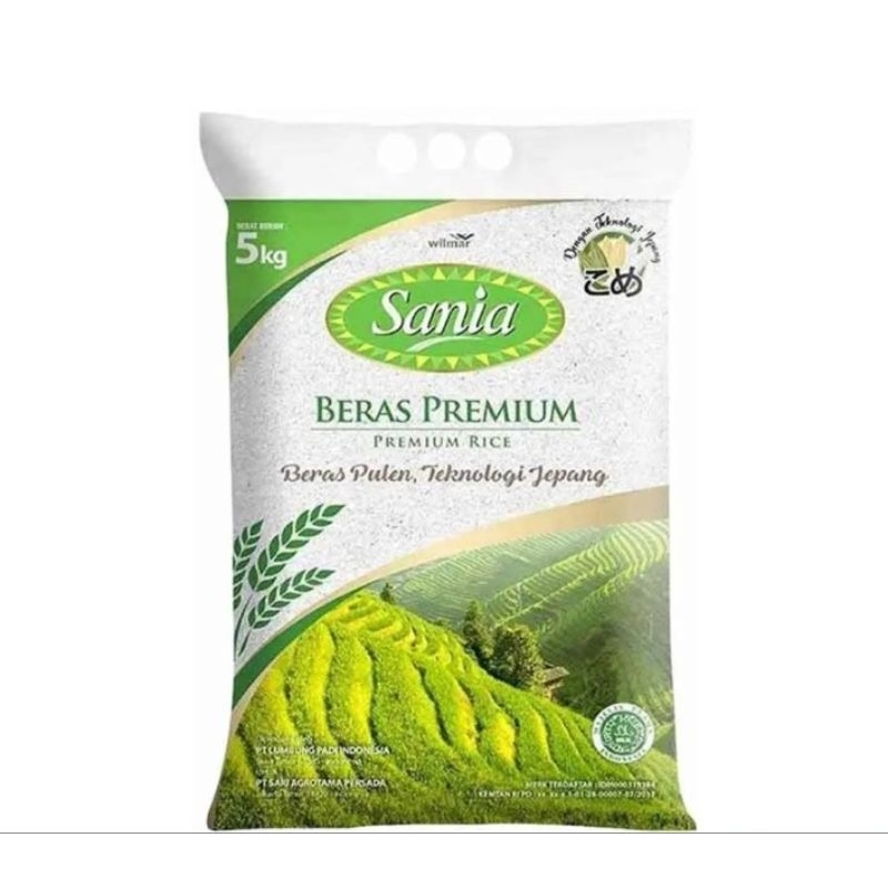 

beras sania premium pulen 5 kg