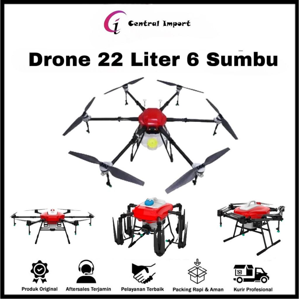 Axis Drone 6 sumbu 22 Liter Agriculture Pertanian