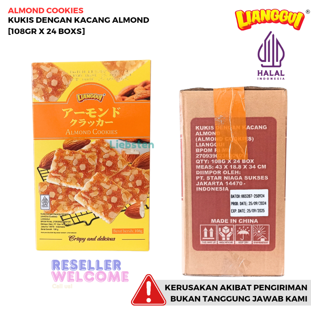 

Lianggui Kukis Crispy 108 Gr [1 Dus, Isi 24 Boxs]