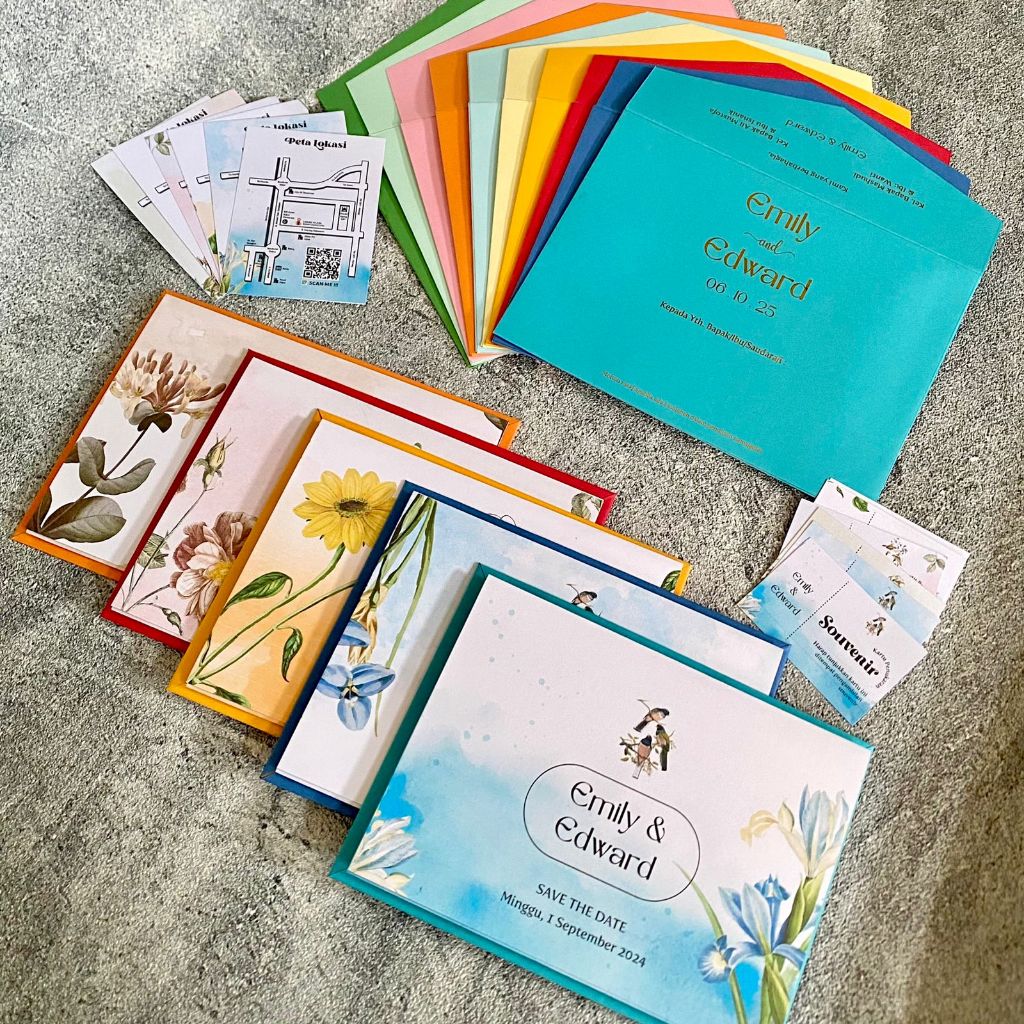 undangan amplop + isi hardcover hot print emas / undangan hardcover mewah / undangan amplop+isi samp