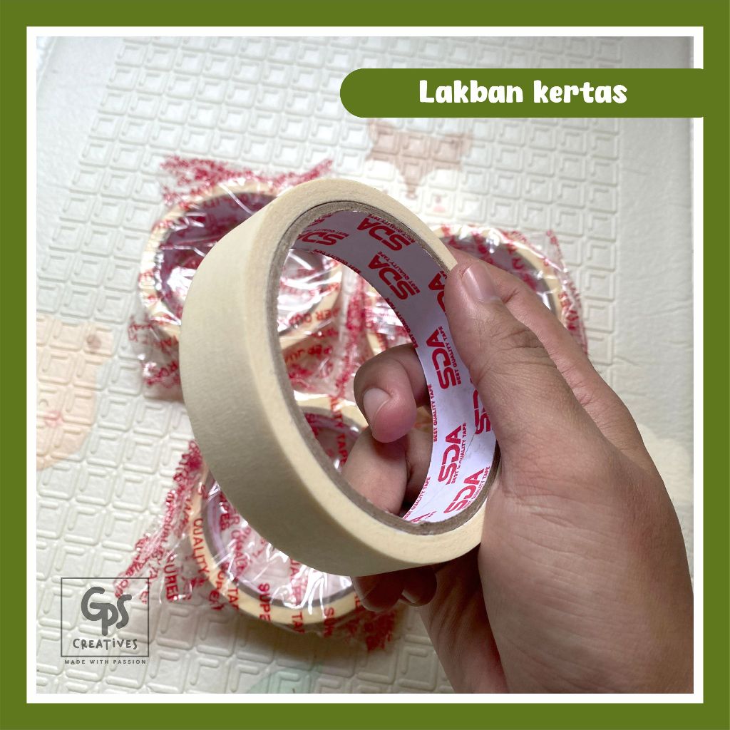 

Lakban Kertas 1inch Masking Tape 24mm SDA