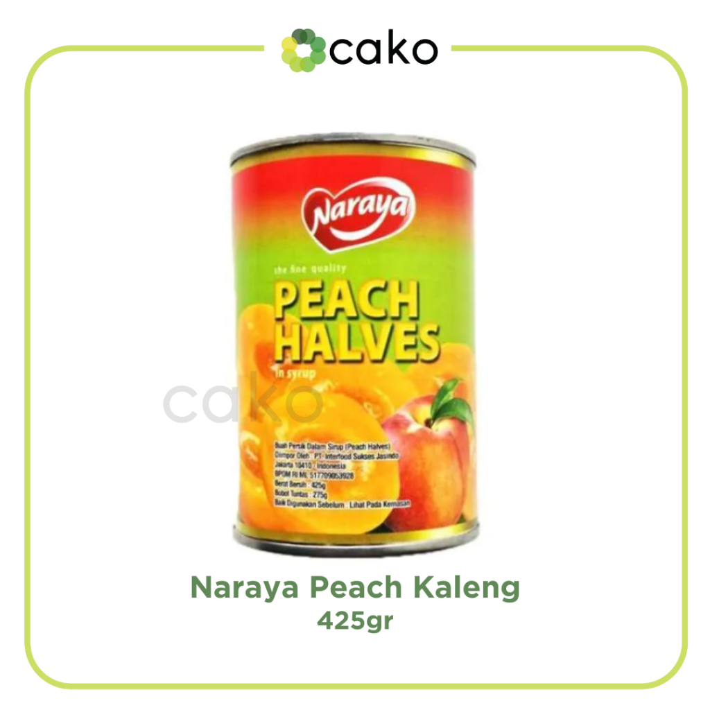 

Naraya Peach Kaleng 425gr / Buah Peach Kaleng