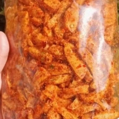 

basreng pedas daun jeruk 1kg/bsreng koin/basreng piral