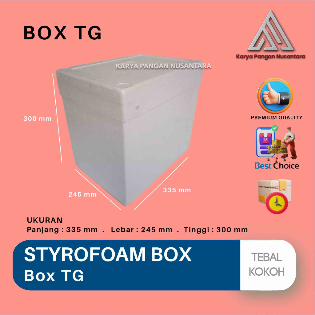STYROFOAM BOX TANGGUNG BOX ES BOX GABUS BOX STYROFOAM BOX TG 33.5x24.5x30 CM