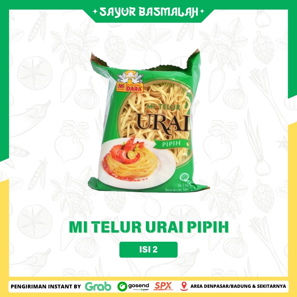 

Mi Telur Urai Pipih - Sayur Basmalah
