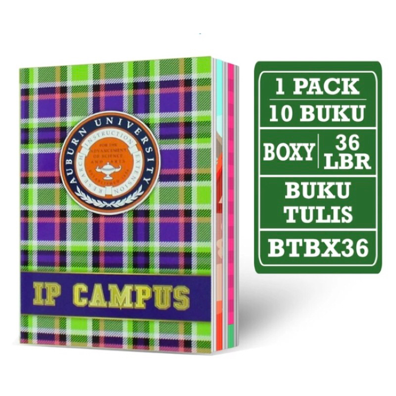 

Matris - Buku Tulis Boxy IP CAMPUS 36 Lembar Murah [1 Pack - 10 Pcs Buku] / Buku Tulis Sekolah