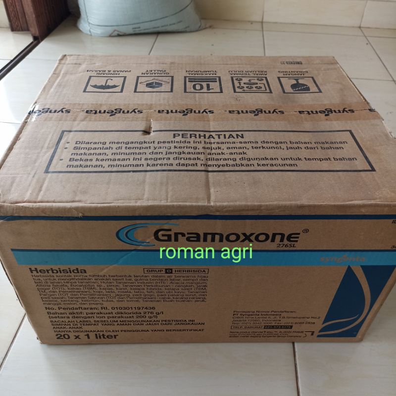 Paket 1 Dus Gramoxone 1 Liter x 20 botol Herbisida Gramaxone Obat Rumput