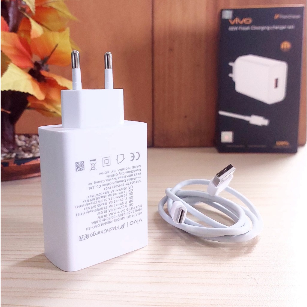Casan Vivo 80 Watt / Chargeran Vivo 80 Watt. [FAST CHARGING AKTIF] V8850LOAO-EU