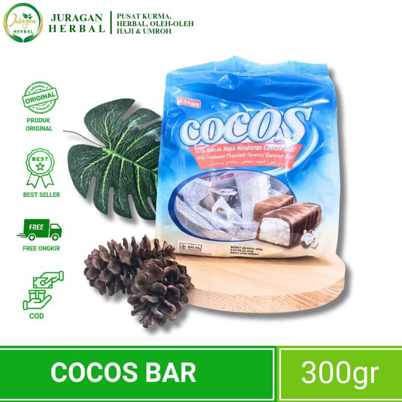 

Elvan Cocos Milk Chocolate Coated Coconut Bar Cokelat Isi Kelapa Turki 300g